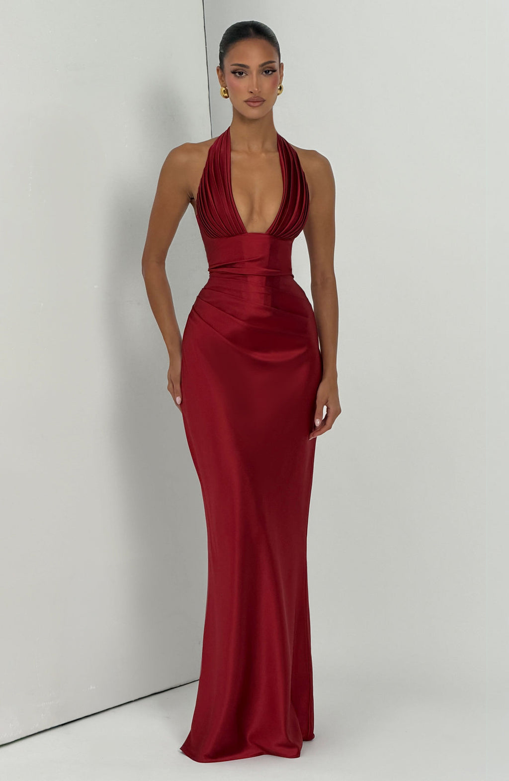 Vestido largo Elowen - Rojo intenso