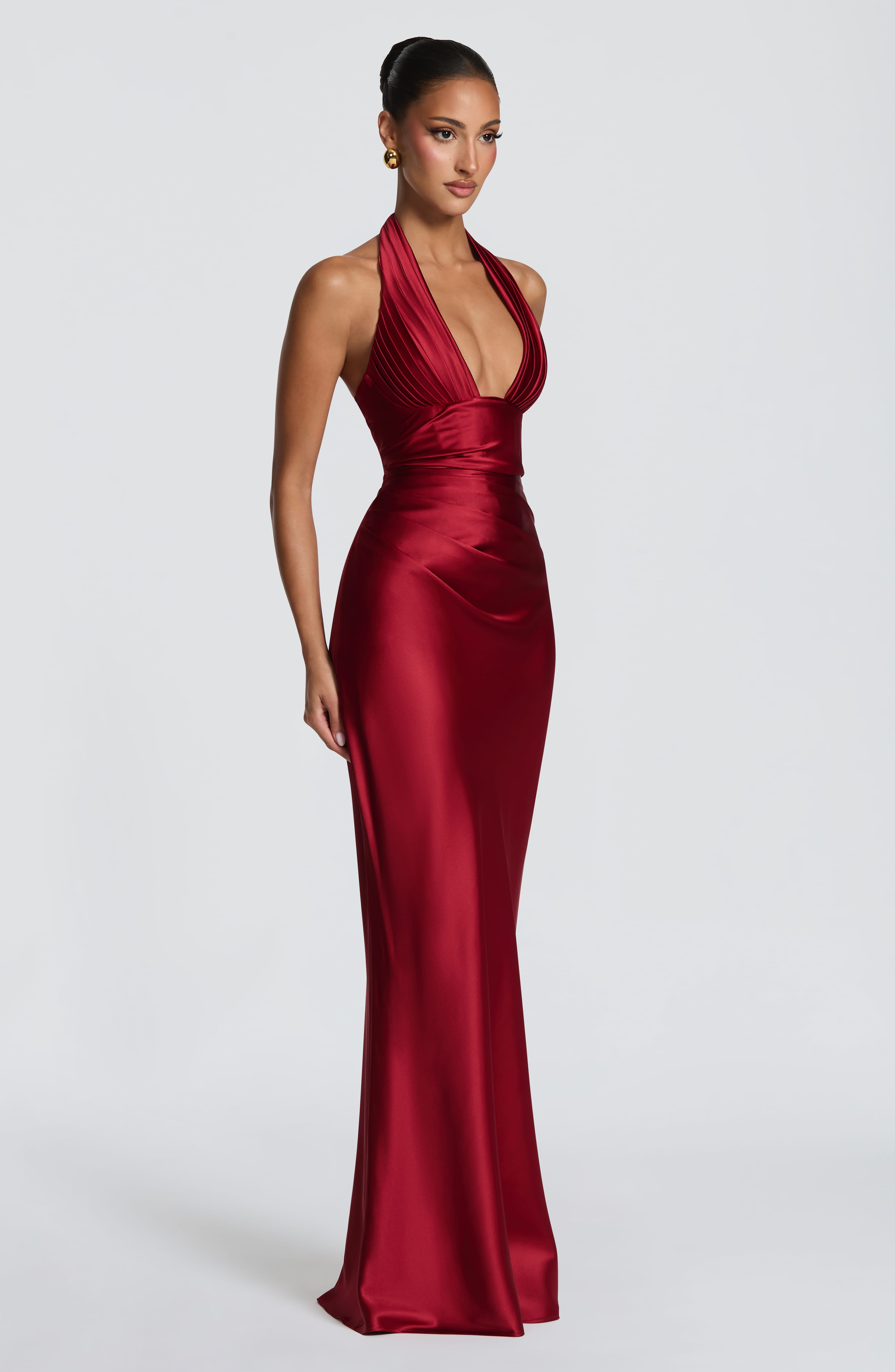 Vestido largo Elowen - Rojo intenso
